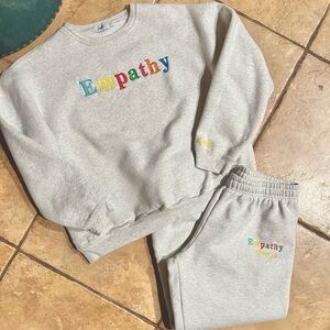 Mayfair | SET! Empathy Always Grey Crewneck + Sweatpants Size: XS/S